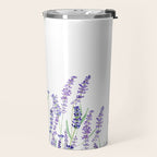 lavender watercolor horizontal Travel Mug Gallery Image 2