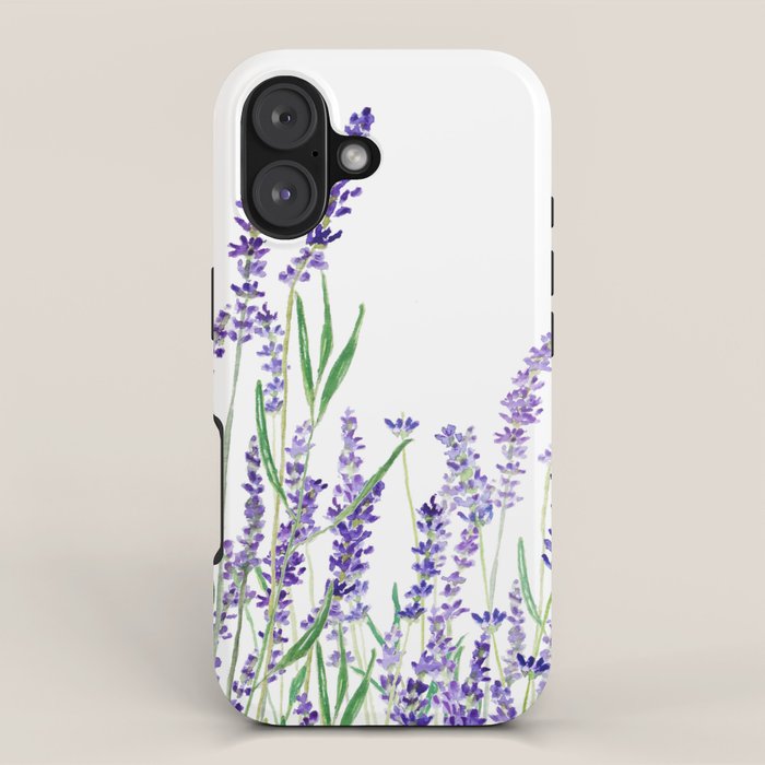 lavender watercolor horizontal iPhone Case Gallery Image 1