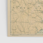 Vintage Outer Banks & Chesapeake Bay Lighthouse Map  Poster Gallery Image 3