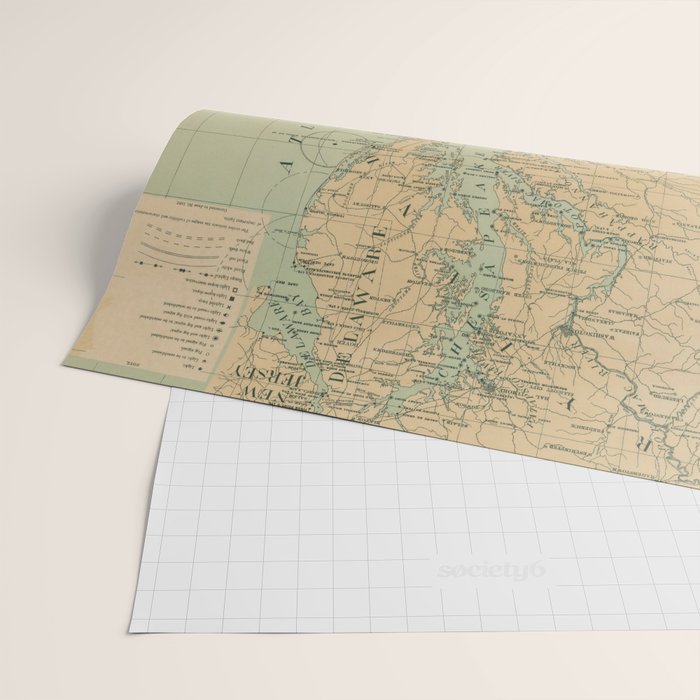 Vintage Outer Banks & Chesapeake Bay Lighthouse Map  Wrapping Paper Gallery Image 2