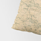 Vintage Outer Banks & Chesapeake Bay Lighthouse Map  Pillow Sham Gallery Image 4