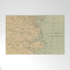 Vintage Outer Banks & Chesapeake Bay Lighthouse Map  Welcome Mat Gallery Image 1