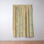 Vintage Outer Banks & Chesapeake Bay Lighthouse Map  Window Curtain Gallery Image 3