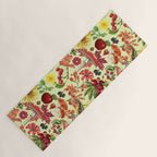 Autumns Delight Botanical Pattern With Birds On Green Yoga Mat Gallery Image 1