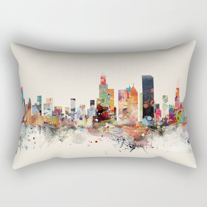 chicago skyline Rectangular Pillow Gallery Image 2