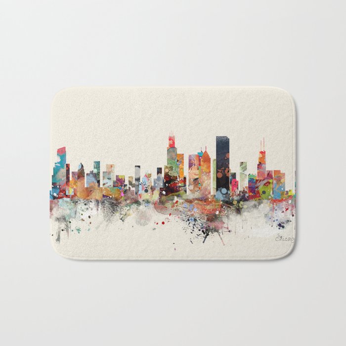chicago skyline Bath Mat Gallery Image 1
