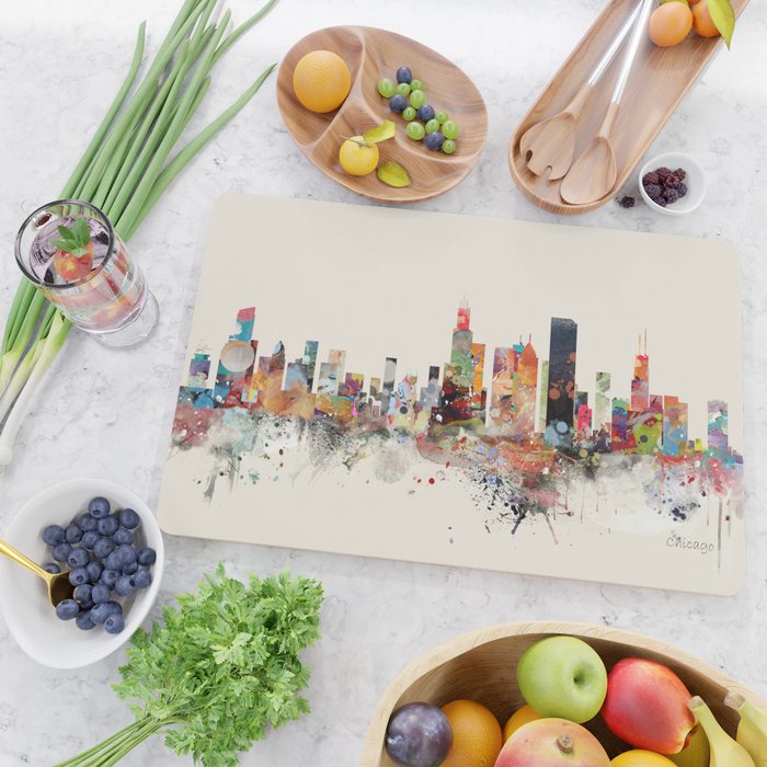 chicago skyline Cutting Board Gallery Image 2