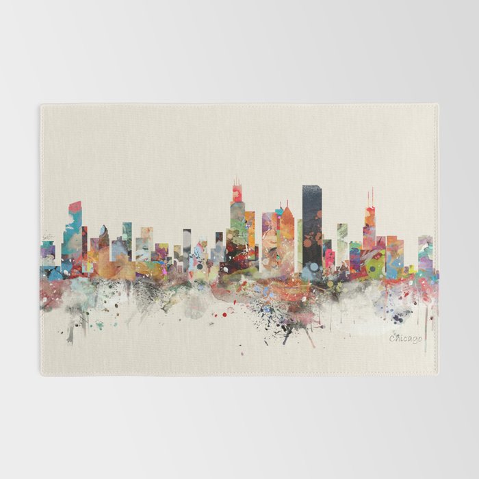 chicago skyline Rug Gallery Image 2