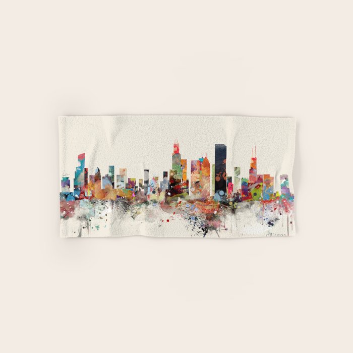 chicago skyline Bath Towel Gallery Image 1