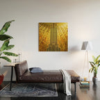 Empire State Building Lobby Art-Deco Sunburst Portrait Wood Wall Art Gallery Image 2