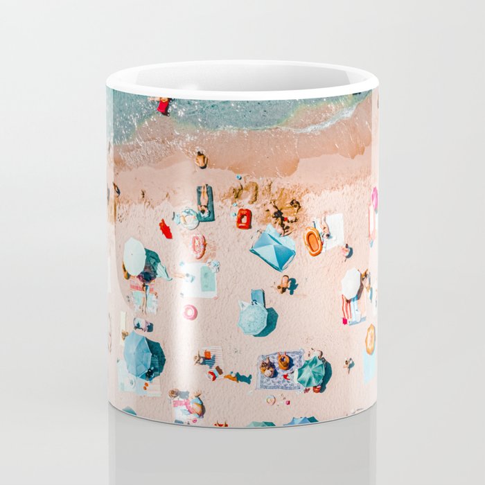 Aerial Ocean Print, Pastel Colors Beach, Sea Beach Print, Coastal Print, Beach Photography, Aerial Beach Print, Bondi Beach Print, Art Print Coffee Mug Gallery Image 4