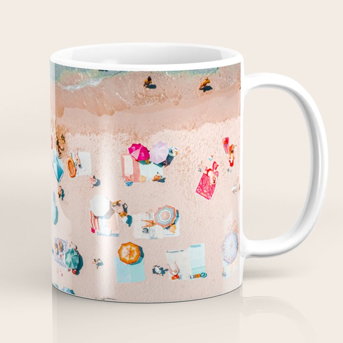 Aerial Ocean Print, Pastel Colors Beach, Sea Beach Print, Coastal Print, Beach Photography, Aerial Beach Print, Bondi Beach Print, Art Print Coffee Mug Gallery Image 1