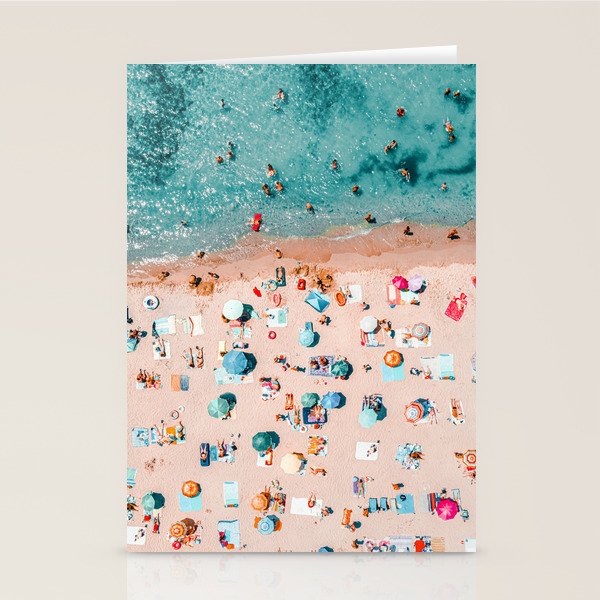 Aerial Ocean Print, Pastel Colors Beach, Sea Beach Print, Coastal Print, Beach Photography, Aerial Beach Print, Bondi Beach Print, Art Print Stationery Card Gallery Image 1