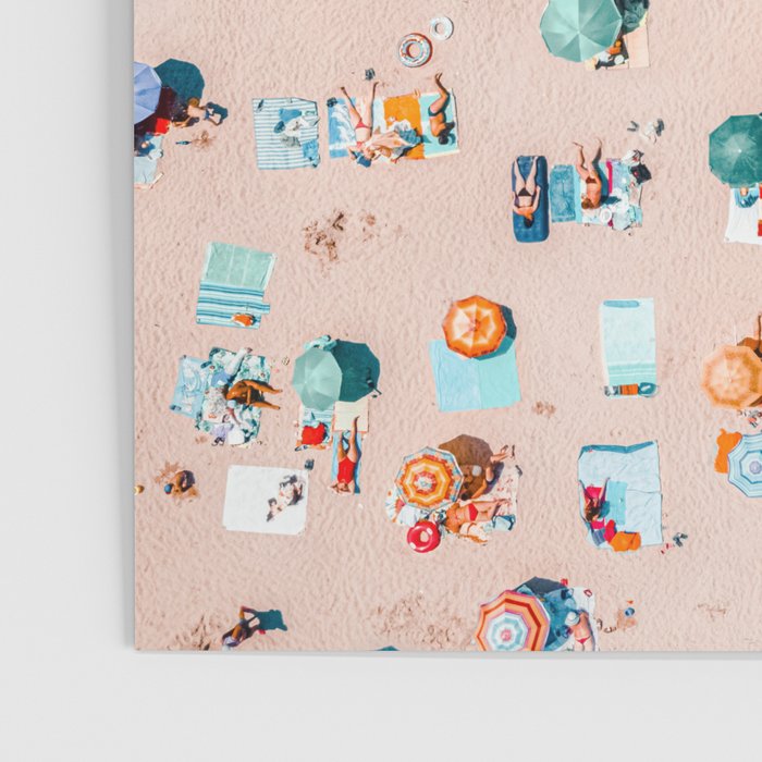 Aerial Ocean Print, Pastel Colors Beach, Sea Beach Print, Coastal Print, Beach Photography, Aerial Beach Print, Bondi Beach Print, Art Print Poster Gallery Image 3