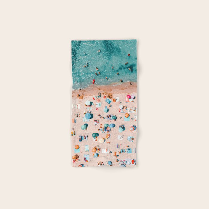 Aerial Ocean Print, Pastel Colors Beach, Sea Beach Print, Coastal Print, Beach Photography, Aerial Beach Print, Bondi Beach Print, Art Print Bath Towel Gallery Image 1