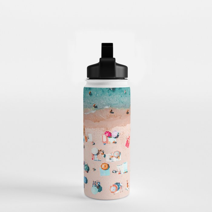 Aerial Ocean Print, Pastel Colors Beach, Sea Beach Print, Coastal Print, Beach Photography, Aerial Beach Print, Bondi Beach Print, Art Print Water Bottle Gallery Image 2