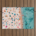 Aerial Ocean Print, Pastel Colors Beach, Sea Beach Print, Coastal Print, Beach Photography, Aerial Beach Print, Bondi Beach Print, Art Print Outdoor Rug Gallery Image 1
