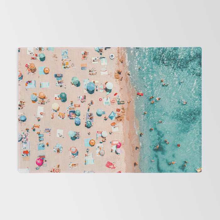 Aerial Ocean Print, Pastel Colors Beach, Sea Beach Print, Coastal Print, Beach Photography, Aerial Beach Print, Bondi Beach Print, Art Print Rug Gallery Image 2
