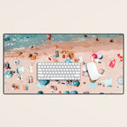 Aerial Ocean Print, Pastel Colors Beach, Sea Beach Print, Coastal Print, Beach Photography, Aerial Beach Print, Bondi Beach Print, Art Print Desk Mat Gallery Image 1