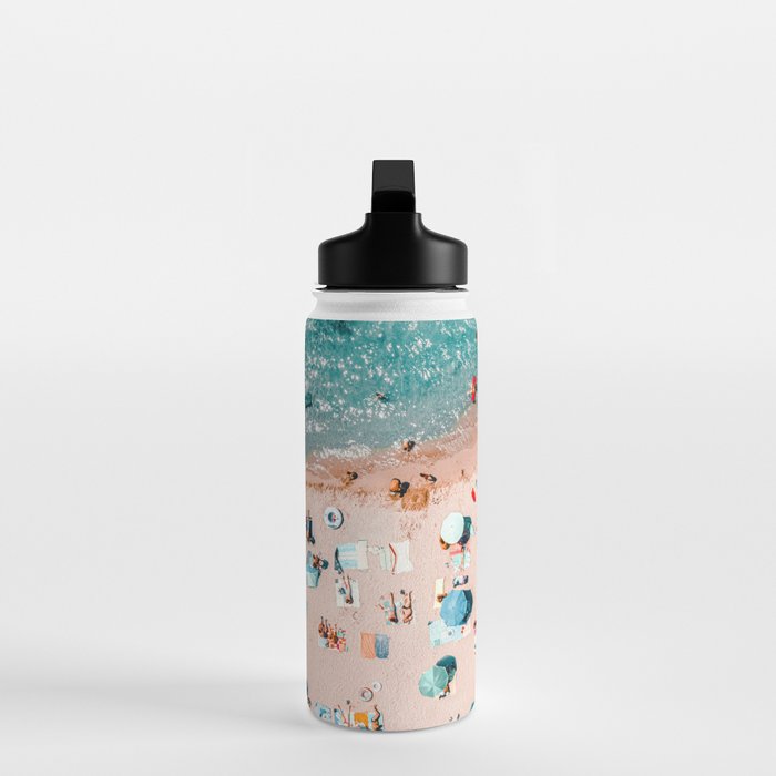 Aerial Ocean Print, Pastel Colors Beach, Sea Beach Print, Coastal Print, Beach Photography, Aerial Beach Print, Bondi Beach Print, Art Print Water Bottle Gallery Image 3