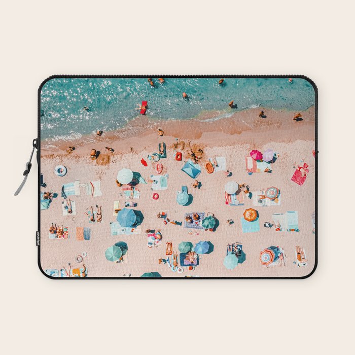 Aerial Ocean Print, Pastel Colors Beach, Sea Beach Print, Coastal Print, Beach Photography, Aerial Beach Print, Bondi Beach Print, Art Print Laptop Sleeve Gallery Image 1