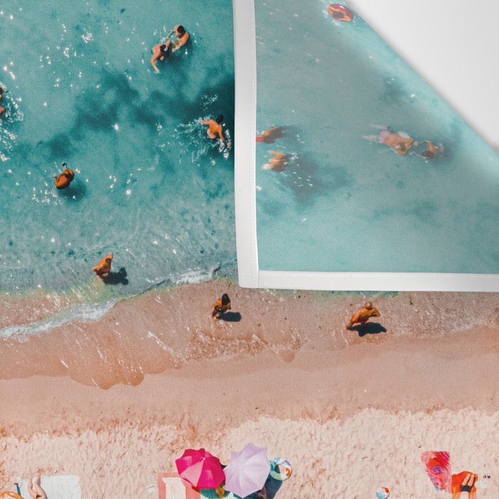 Aerial Ocean Print, Pastel Colors Beach, Sea Beach Print, Coastal Print, Beach Photography, Aerial Beach Print, Bondi Beach Print, Art Print Wall Tapestry Gallery Image 3