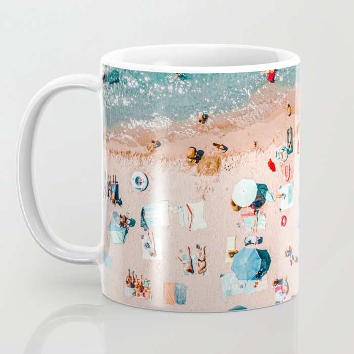 Aerial Ocean Print, Pastel Colors Beach, Sea Beach Print, Coastal Print, Beach Photography, Aerial Beach Print, Bondi Beach Print, Art Print Coffee Mug Gallery Image 3
