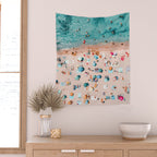 Aerial Ocean Print, Pastel Colors Beach, Sea Beach Print, Coastal Print, Beach Photography, Aerial Beach Print, Bondi Beach Print, Art Print Wall Tapestry Gallery Image 2
