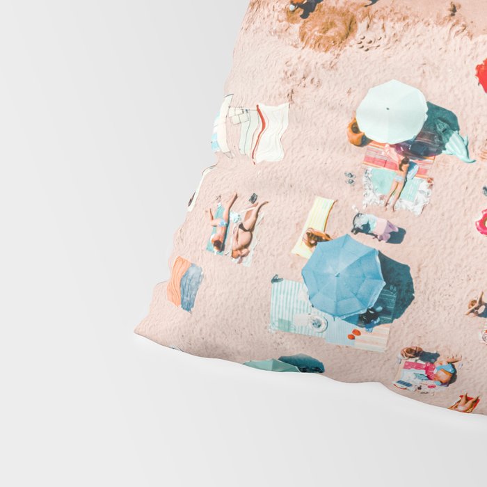 Aerial Ocean Print, Pastel Colors Beach, Sea Beach Print, Coastal Print, Beach Photography, Aerial Beach Print, Bondi Beach Print, Art Print Pillow Sham Gallery Image 4