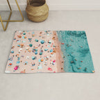 Aerial Ocean Print, Pastel Colors Beach, Sea Beach Print, Coastal Print, Beach Photography, Aerial Beach Print, Bondi Beach Print, Art Print Rug Gallery Image 1
