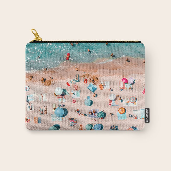 Aerial Ocean Print, Pastel Colors Beach, Sea Beach Print, Coastal Print, Beach Photography, Aerial Beach Print, Bondi Beach Print, Art Print Carry All Pouch Gallery Image 1