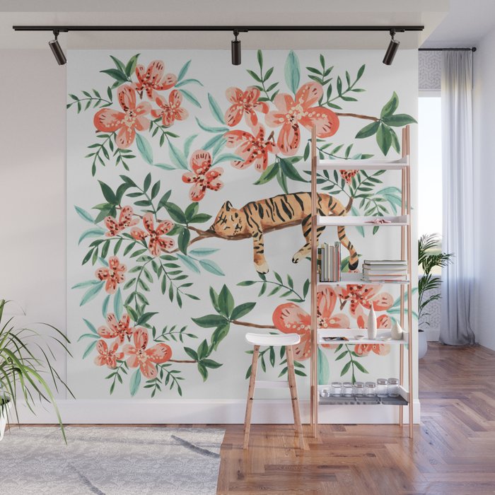 Sleeping Tiger Wall Mural Gallery Image 1