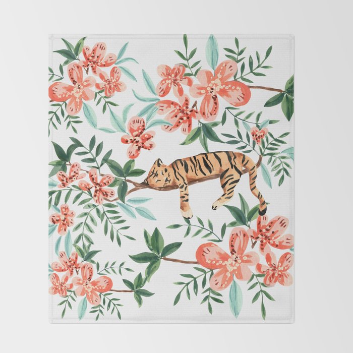 Sleeping Tiger Throw Blanket Gallery Image 2