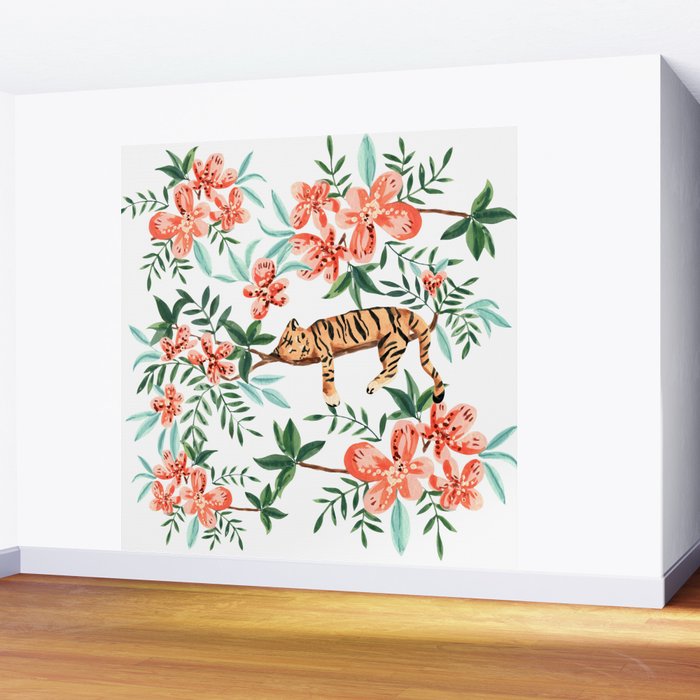 Sleeping Tiger Wall Mural Gallery Image 2
