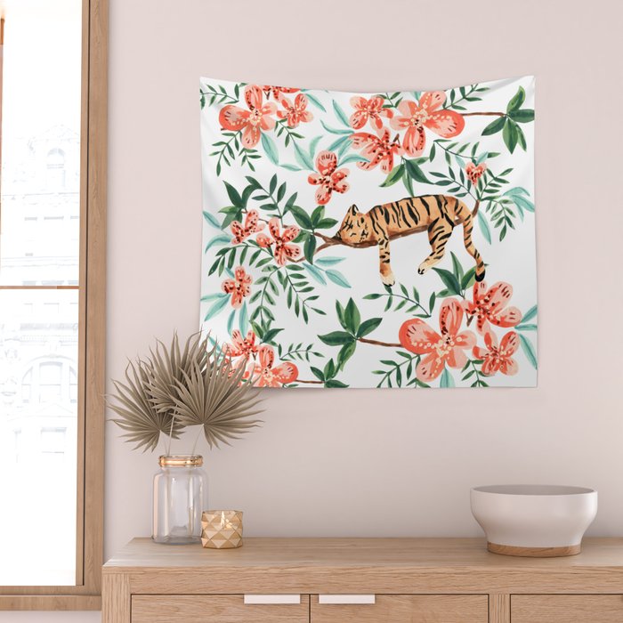 Sleeping Tiger Wall Tapestry Gallery Image 2