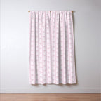 Coquette pink bows on a vertical stripes background Window Curtain Gallery Image 3