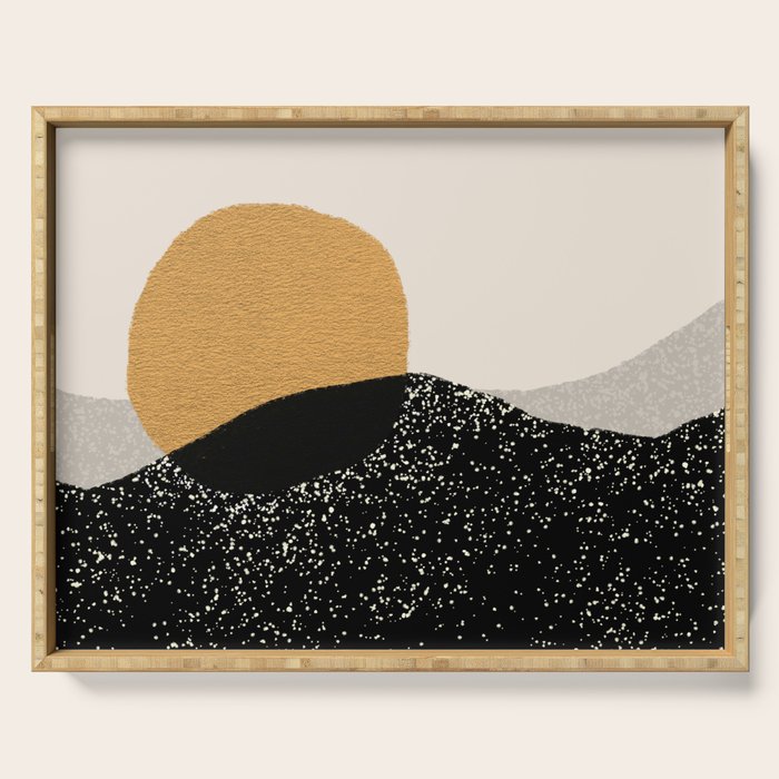 Gold Sun Going Serving Tray Gallery Image 1