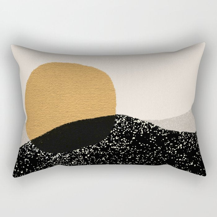 Gold Sun Going Rectangular Pillow Gallery Image 2