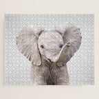 Baby Elephant - Colorful Jigsaw Puzzle Gallery Image 1