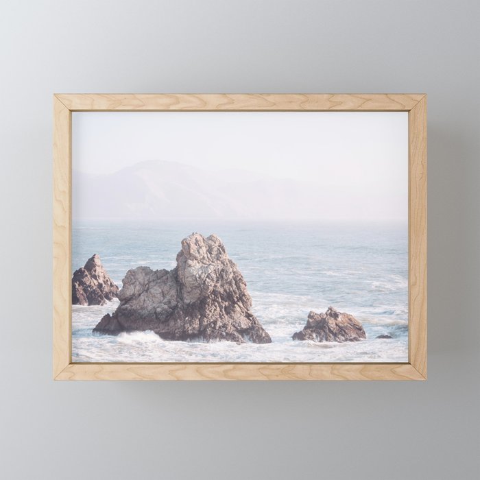 Pale Pacific - Ocean Landscape, Nature Photography Mini Art Print Gallery Image 1