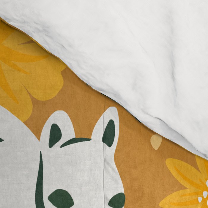 Squirrels & Blooms - Ochre Comforter Gallery Image 4