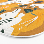 Squirrels & Blooms - Ochre Bath Mat Gallery Image 3