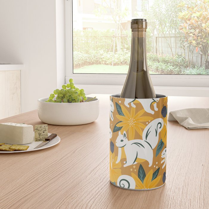 Squirrels & Blooms - Ochre Wine Chiller Gallery Image 4