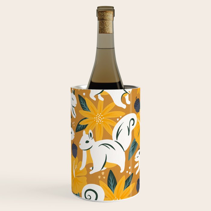 Squirrels & Blooms - Ochre Wine Chiller Gallery Image 1