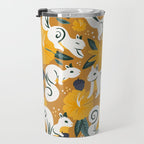 Squirrels & Blooms - Ochre Travel Mug Gallery Image 3