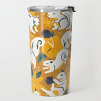 Squirrels & Blooms - Ochre Travel Mug Gallery Image 2