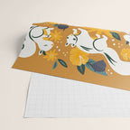 Squirrels & Blooms - Ochre Wrapping Paper Gallery Image 2