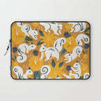 Squirrels & Blooms - Ochre Laptop Sleeve Gallery Image 1