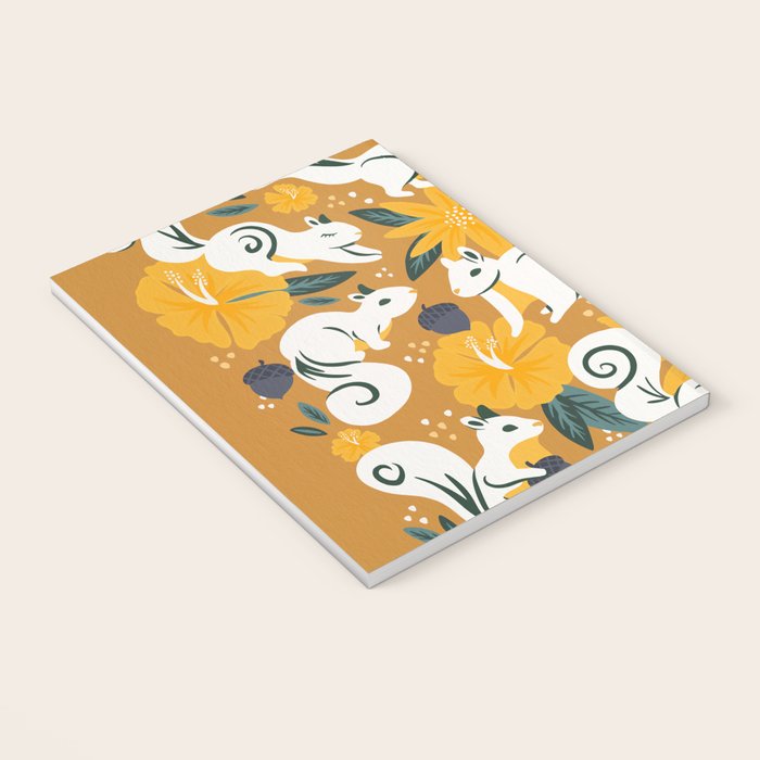 Squirrels & Blooms - Ochre Notebook Gallery Image 3