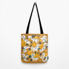 Squirrels & Blooms - Ochre Tote Bag Gallery Image 2